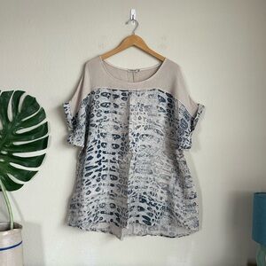 Lungo L’Arno Made in Italy Linen Printed Top